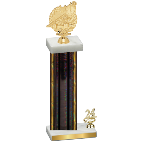 Accented Single Black Glacier Year Swimming Trophy