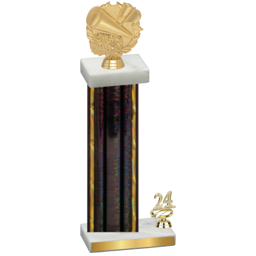 Accented Single Black Glacier Year Cheerleading Trophy