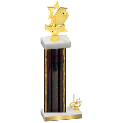 Accented Single Black Glacier First Place Pickleball Trophy