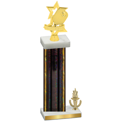 Accented Single Black Glacier Victory Pickleball Trophy