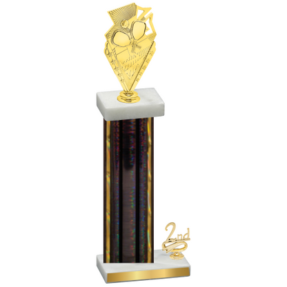 Accented Single Black Glacier Second Place Pickleball Trophy