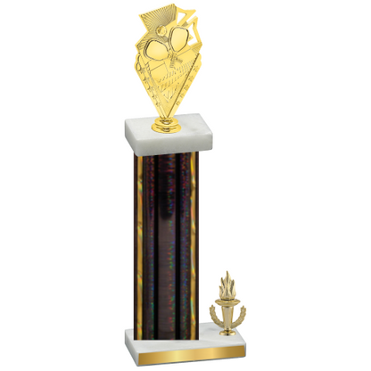 Accented Single Black Glacier Victory Pickleball Trophy