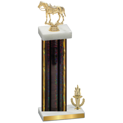 Accented Single Black Glacier Victory Horses Trophy