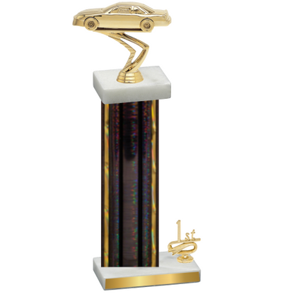 Accented Single Black Glacier First Place Cars Trophy