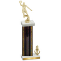 Accented Single Black Glacier Victory Basketball Trophy