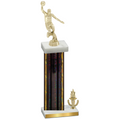 Accented Single Black Glacier Victory Basketball Trophy