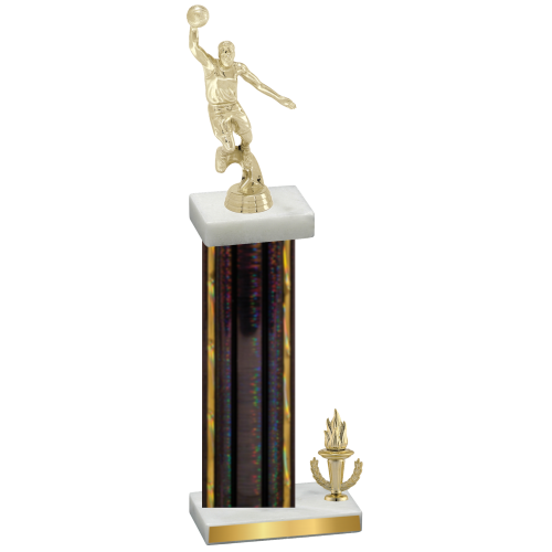 Accented Single Black Glacier Victory Basketball Trophy