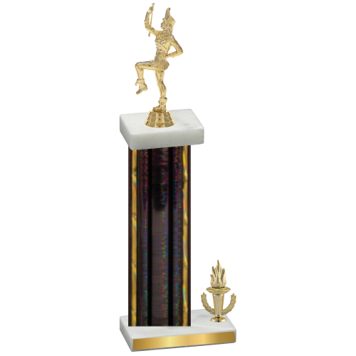 Accented Single Black Glacier Victory Majorette Trophy