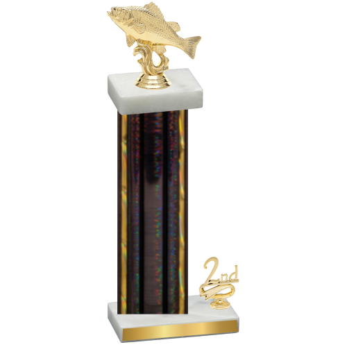 Accented Single Black Glacier Second Place Fishing Trophy