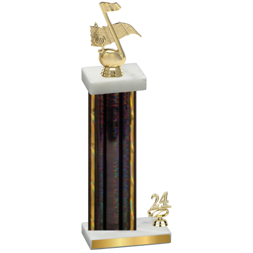 Accented Single Black Glacier Year Music Trophy