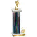 Accented Single Black Carbon Fiber Second Place Rugby Trophy