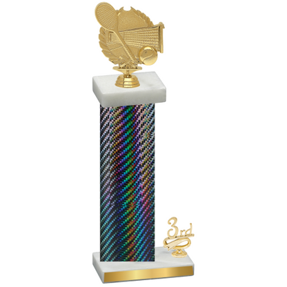 Accented Single Black Carbon Fiber Third Place Tennis Trophy