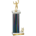 Accented Single Black Carbon Fiber Year Volleyball Trophy