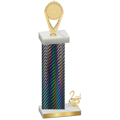 Accented Single Black Carbon Fiber Second Place Insert Trophy