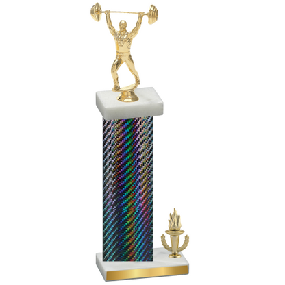 Accented Single Black Carbon Fiber Victory Weights Trophy