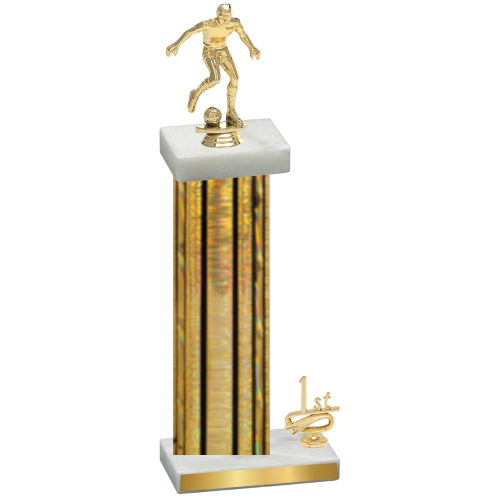 Accented Single Gold Glacier First Place Soccer Trophy