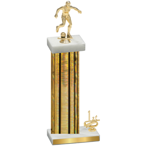 Accented Single Gold Glacier First Place Soccer Trophy