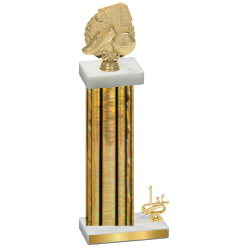 Accented Single Gold Glacier First Place Soccer Trophy