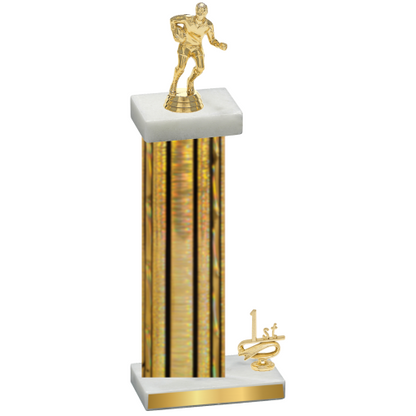 Accented Single Gold Glacier First Place Rugby Trophy