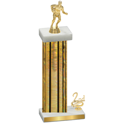 Accented Single Gold Glacier Second Place Rugby Trophy