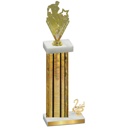 Accented Single Gold Glacier Second Place Rugby Trophy