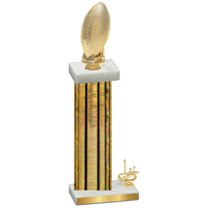 Accented Single Gold Glacier First Place Football Trophy