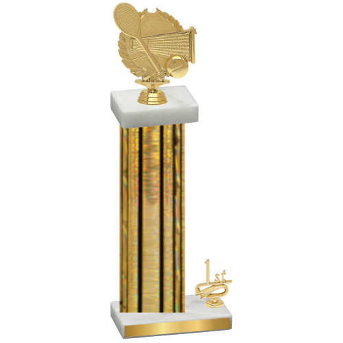 Accented Single Gold Glacier First Place Tennis Trophy