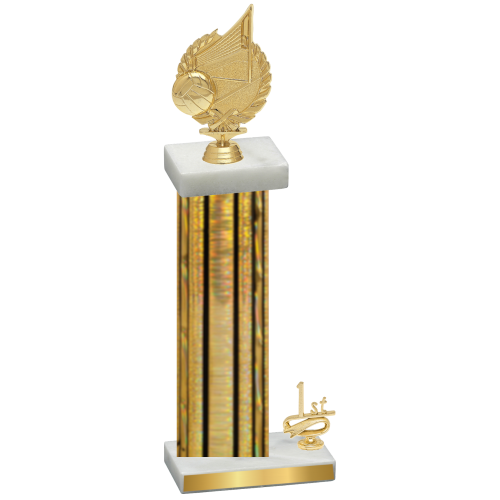 Accented Single Gold Glacier First Place Volleyball Trophy