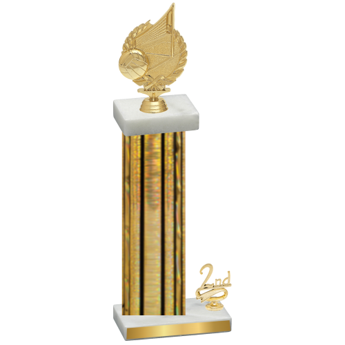 Accented Single Gold Glacier Second Place Volleyball Trophy
