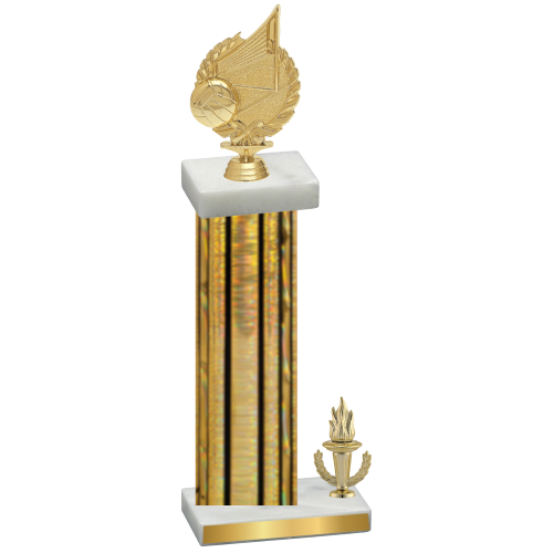 Accented Single Gold Glacier Victory Volleyball Trophy