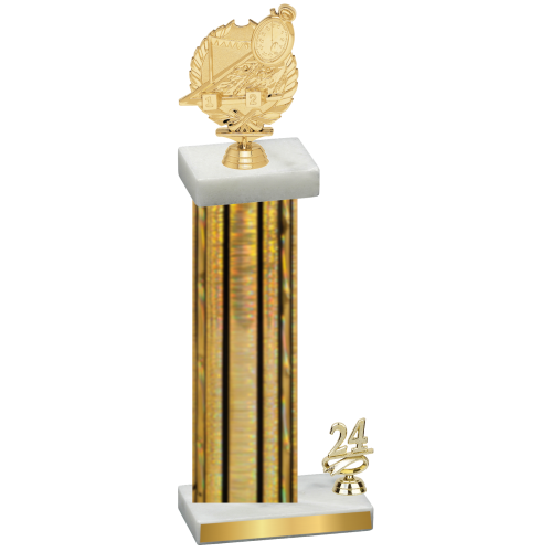 Accented Single Gold Glacier Year Swimming Trophy