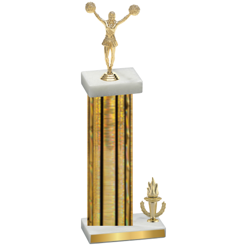 Accented Single Gold Glacier Victory Cheerleading Trophy