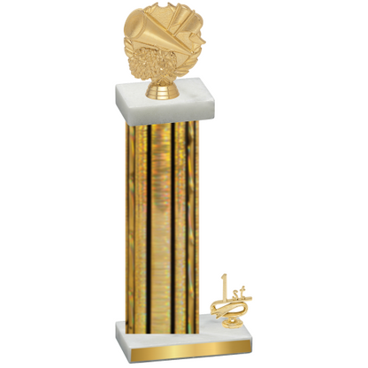 Accented Single Gold Glacier First Place Cheerleading Trophy