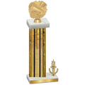 Accented Single Gold Glacier Victory Cheerleading Trophy