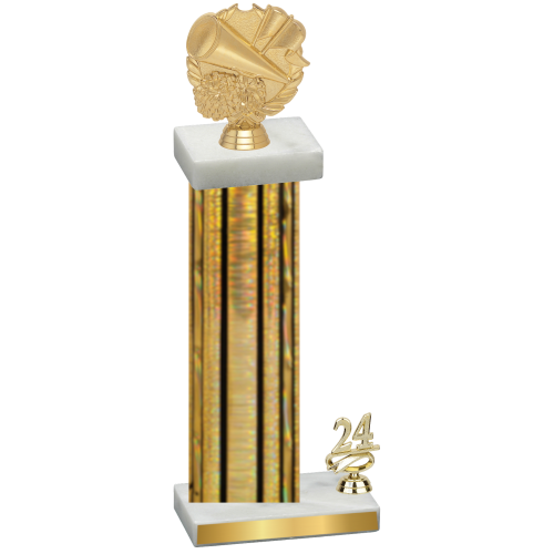 Accented Single Gold Glacier Year Cheerleading Trophy