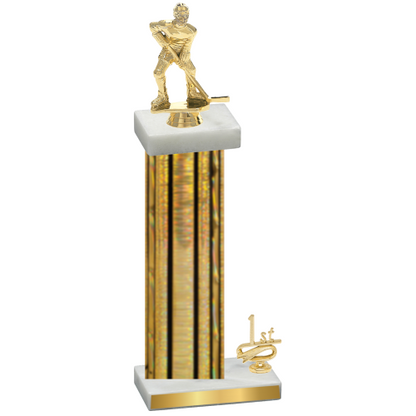 Accented Single Gold Glacier First Place Hockey Trophy