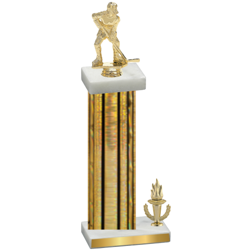 Accented Single Gold Glacier Victory Hockey Trophy