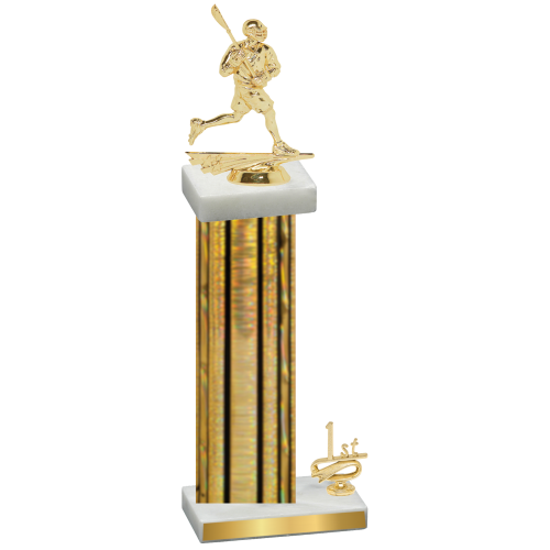 Accented Single Gold Glacier First Place Lacrosse Trophy