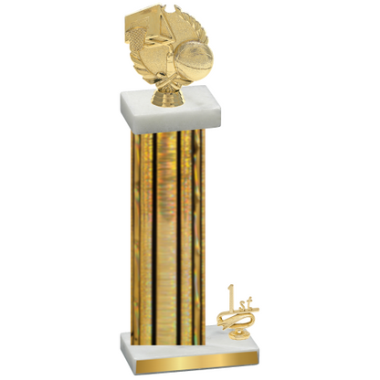 Accented Single Gold Glacier First Place Basketball Trophy