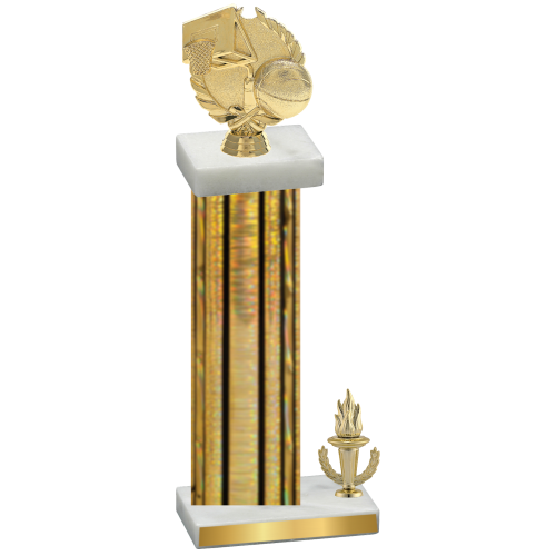 Accented Single Gold Glacier Victory Basketball Trophy