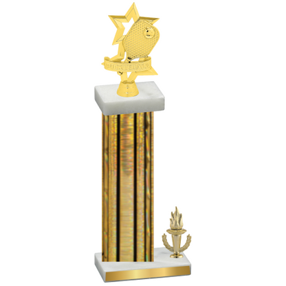 Accented Single Gold Glacier Victory Pickleball Trophy