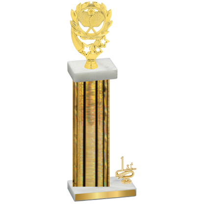 Accented Single Gold Glacier First Place Pickleball Trophy