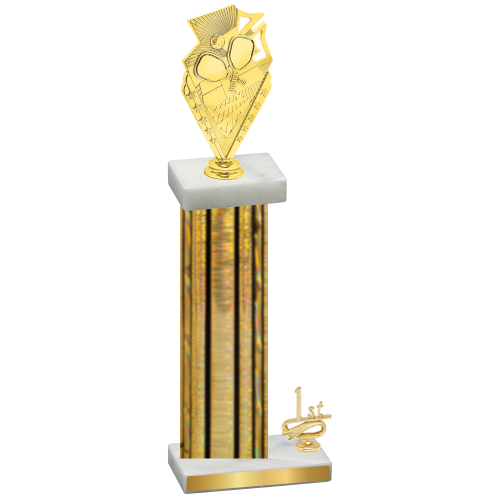 Accented Single Gold Glacier First Place Pickleball Trophy