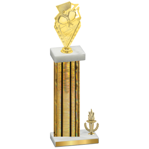 Accented Single Gold Glacier Victory Pickleball Trophy