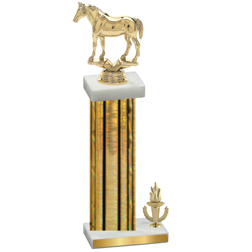 Accented Single Gold Glacier Victory Horses Trophy