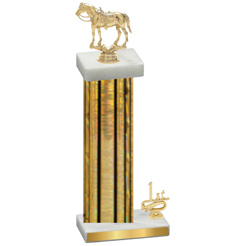 Accented Single Gold Glacier First Place Horses Trophy