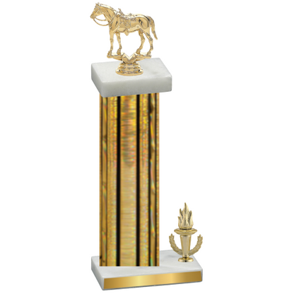 Accented Single Gold Glacier Victory Horses Trophy