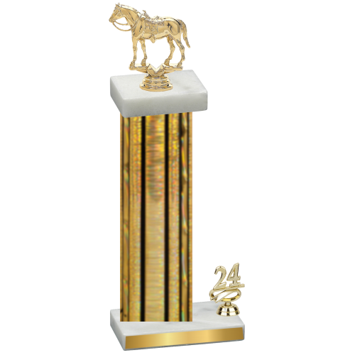 Accented Single Gold Glacier Year Horses Trophy