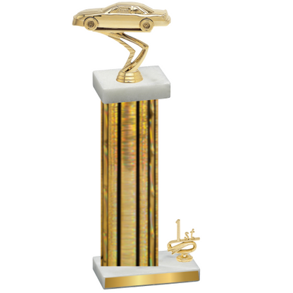 Accented Single Gold Glacier First Place Cars Trophy