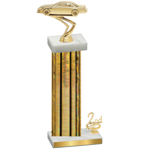 Accented Single Gold Glacier Second Place Cars Trophy